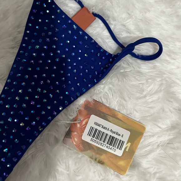 Neena Swim / Oh Polly Hotfix Edition blue embellished bikini set - Picture 5 of 5